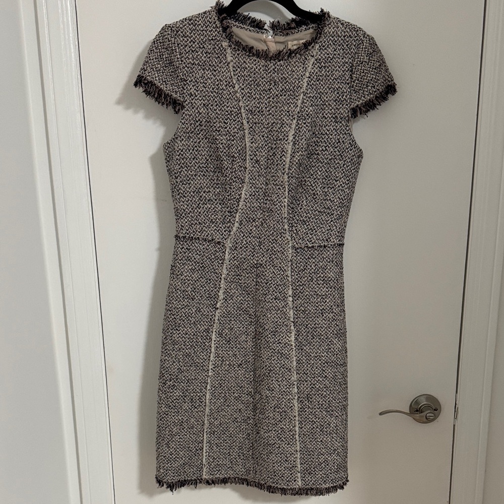 Rebecca Taylor Black and White Tweed Mini Dress
